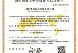 職業(yè)健康安全體系認證證書